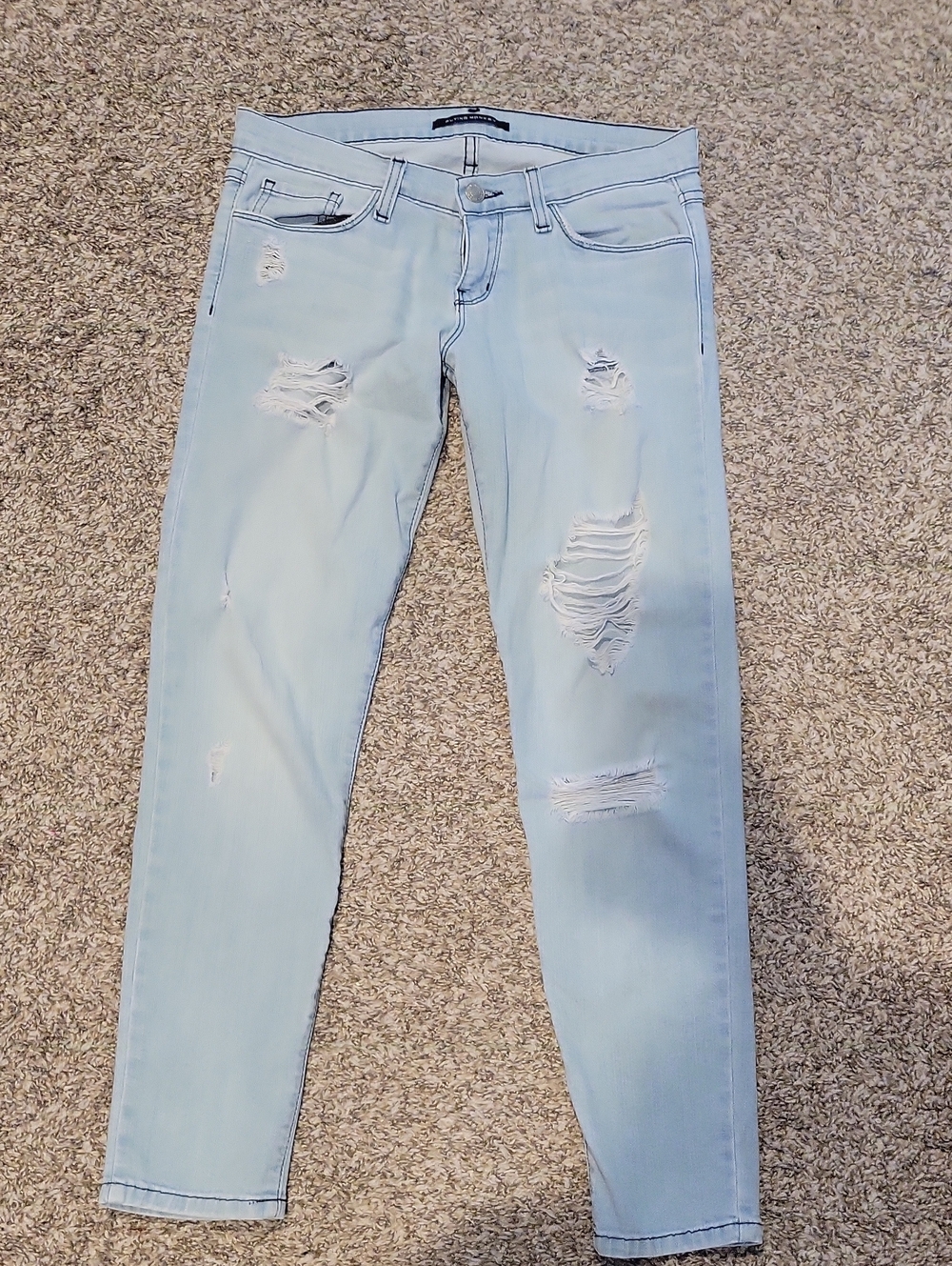 Flying Monkey Light Blue Ripped Skinny Jeans